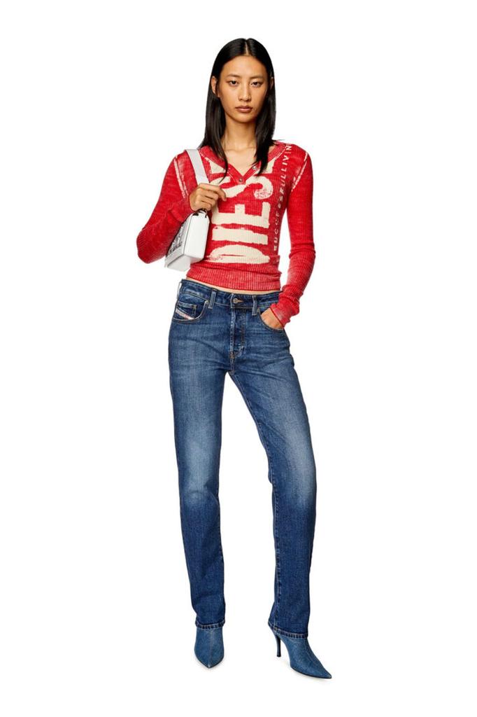 Diesel Women's D-MINE Straight Denim (A1233809I28), 27-inch, Indigo Blue, 01