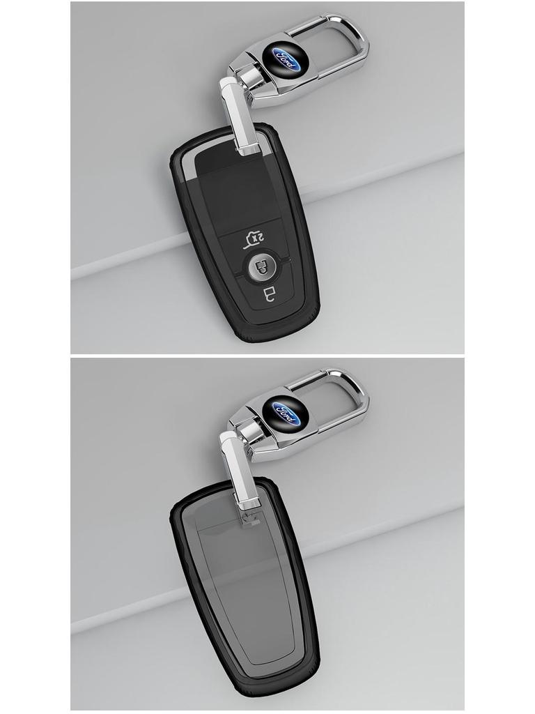 Ford Focus Key Case for Mondeo, Everest, Ecosport, Ranger - Transparent Shell for Men and Women