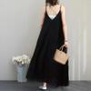 ReiLuana Camisole Long Solid Loose Fit Women's A-Line Dress, Length, Figure-Flattering, Maternity, Slimming, Spring, Summer, Fall, Popular, Cute,