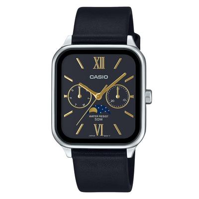 Standard Analog Leather Strap Black Dial Quartz MTP-M305L-1A2V Men's Watch