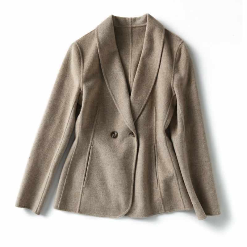 Toamnă și iarnă stil nou temperament blând talie slăbire profesională cu un singur buton jachetă de costum de lână tendință femei