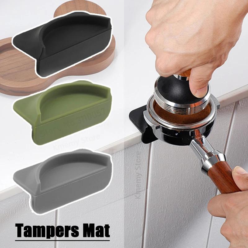 Universal Espresso Coffee Tampers Mat Station Press Tampering Holder Corner Mat Pad Silicone Coffeeware Tamping Barista Tools