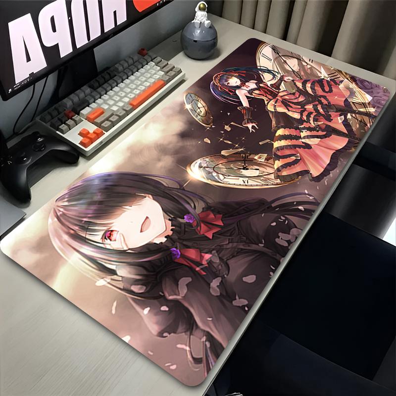 Mouse Pad Hd Printing Anime Kawaii Girls Tokisaki Kurumi Date A Live Desk Mat Pc Accessories Gamer Cabinet Keyboard Mousepad