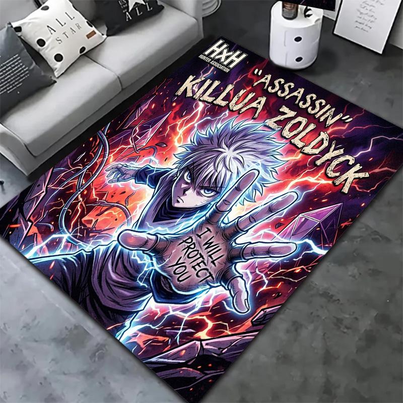 Hunter X Hunter Teppich Teppich für Wohnzimmer Schlafzimmer Zuhause Sofa Dekoration Kinder Spielen Rutschfeste Bodenmatte