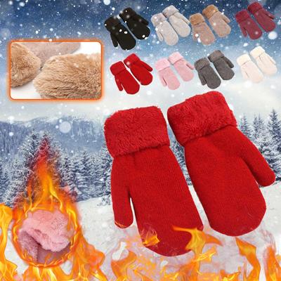 Women's Winter Gloves Warm Lining - Cozy Warmer Plush Thick Gloves Mittens