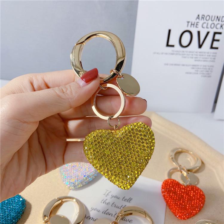 

Keychain Crystal Stylish With Round Buckle Fashionable Car Pendant Keychain StyleA
