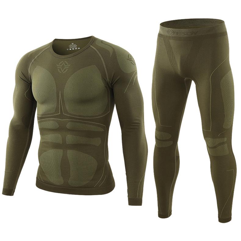 Men s Moisture-Wicking Thermal Underwear Set for Outdoor Sports, Skiing, and Fitness L