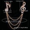 Zinc Alloy Music Notes Brooch Unisex Enamel Pin Brooches Fashion Scarf Pins Clip  Men Women