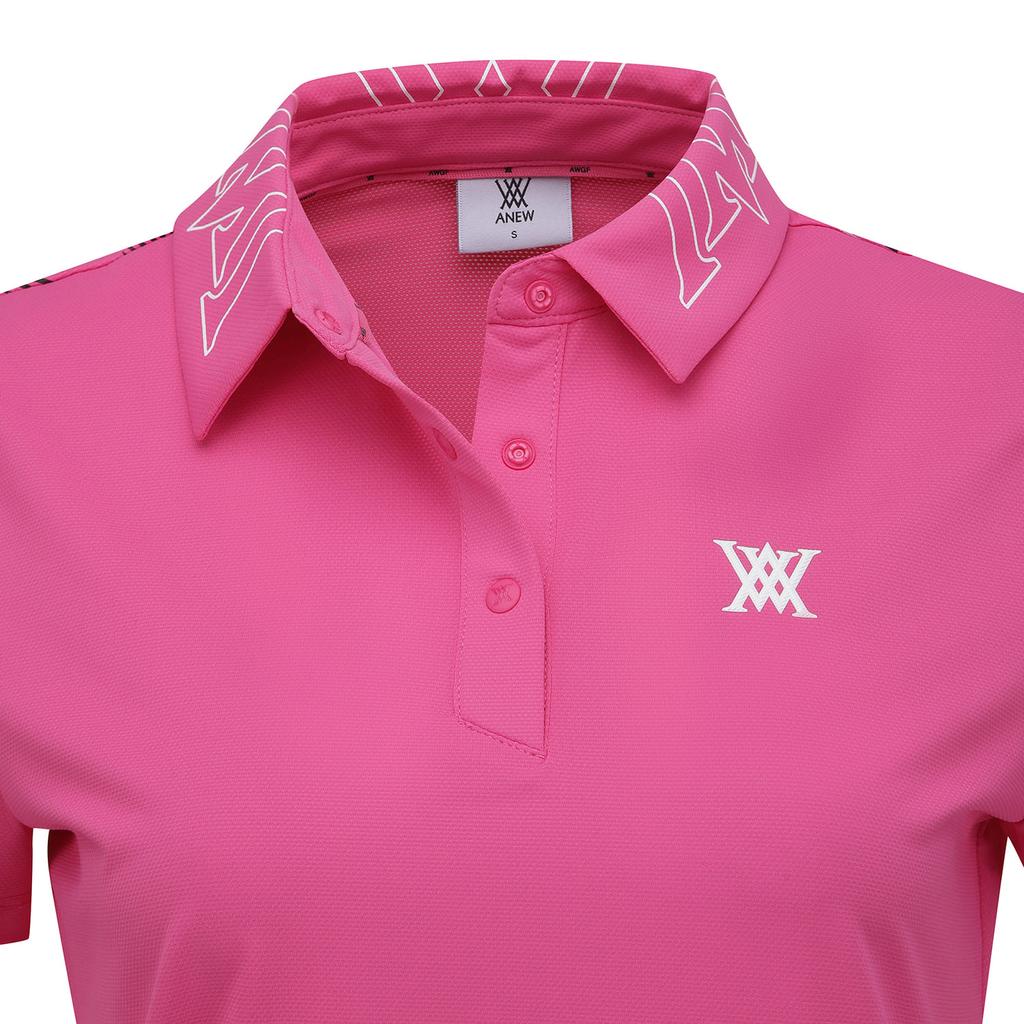 ANEW GOLF Women Sm New Signature Logo Short T-Shirt_Hp