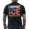 ICE Immigration Officers American Flag TShirt I Support Trump 2025 ON BACK Unisex T-Shirt