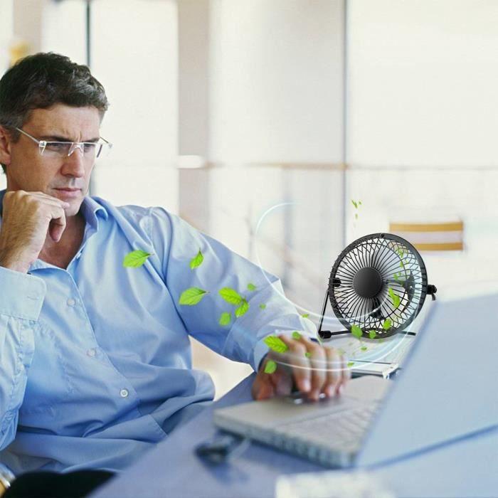 Mini USB Desk Fan Silent PC Cooling 360° Swivel Black the best