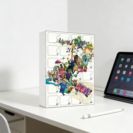 Kalendarz Adwentowy 24-dniowe Odliczanie do Świąt z 24 Akrylowymi Ozdobami Kreskówkowymi Zwierzętami Prezenty z Motywem Anime dla Dzieci Dorosłych Fanów