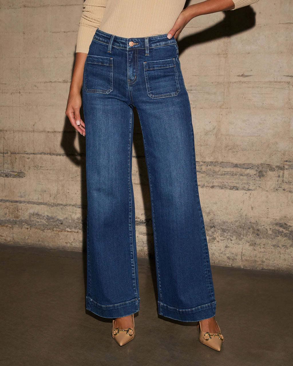 

2025 Spring Women s High-Waisted Wide-Leg Retro Jeans - Slimming and Versatile Style XXL темно-синий