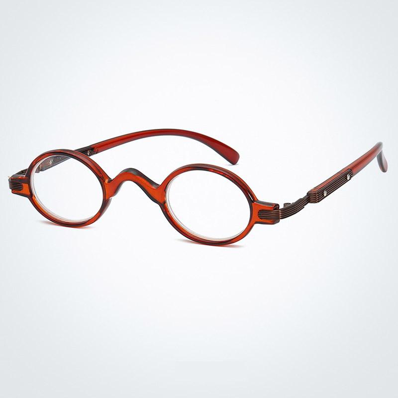 

Small Round Reading Glasses designed for Men ladies Metal with Plastic Conbination Frame Eyewear Stylish High Quality Readers +1.0 to +4 1.5