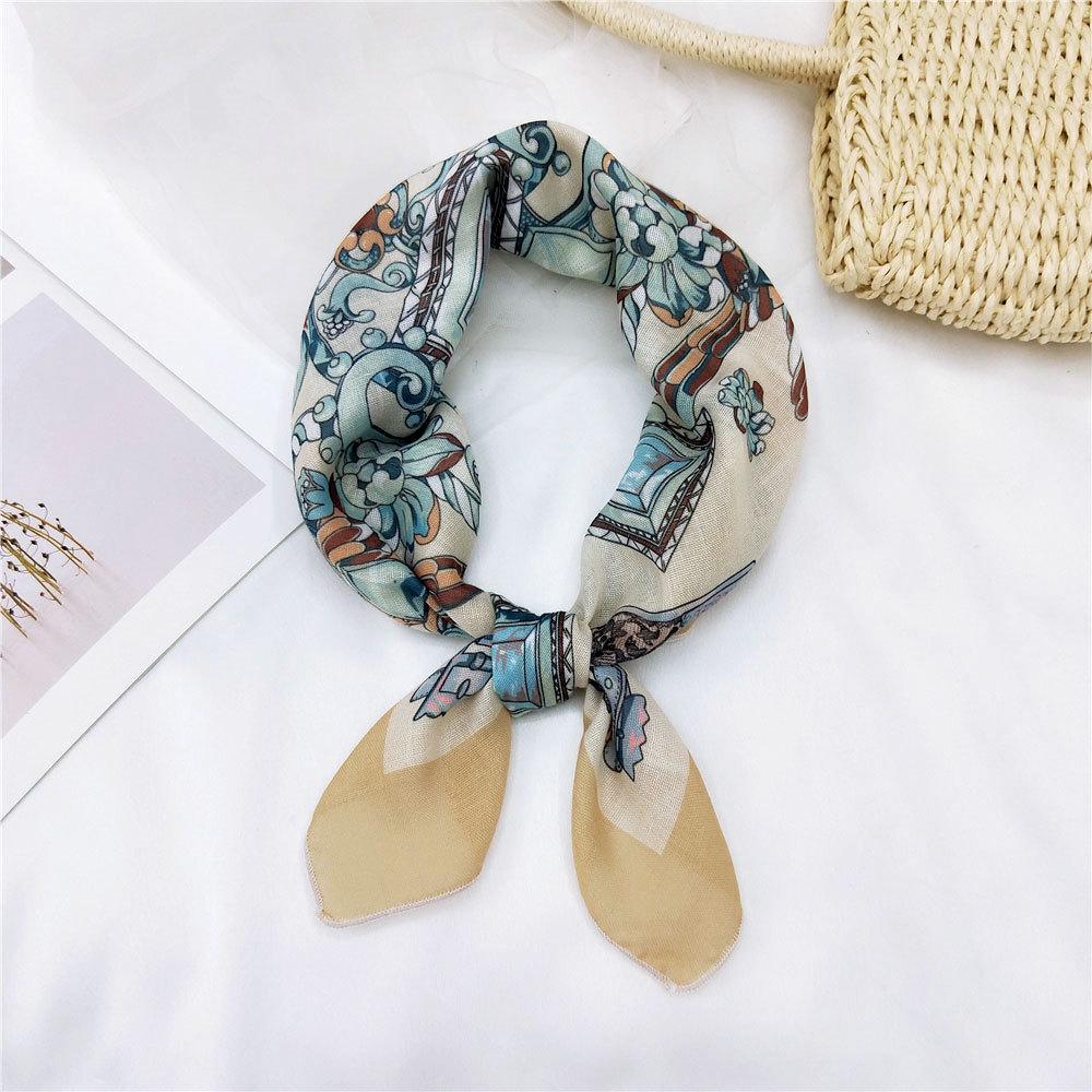 Versatile Cotton Linen Silk Scarf: Spring & Autumn Unisex Small Square Neck & Head Accessory