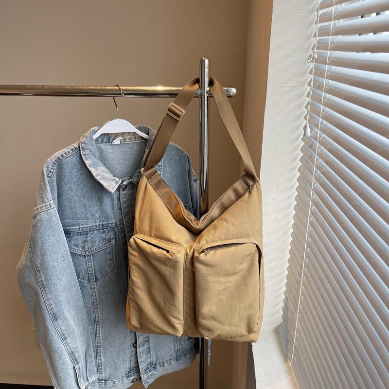 Damen Schultertasche Einfarbig Tragetasche Studenten Reisetasche