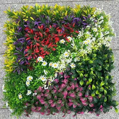 Pared de Plantas Artificiales Paneles de Pared de Flores UV Planta Realista Fácil de Limpiar