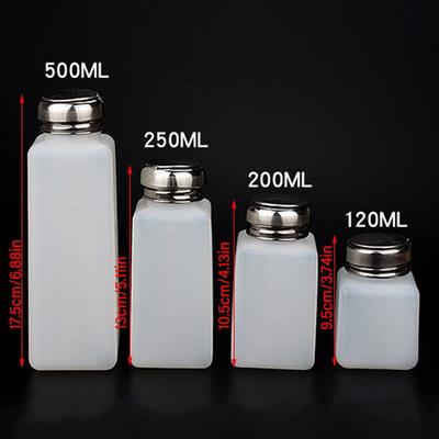 Anti-Verflüchtigung 100/200/250/500ML Flüssigalkohol-Teilflasche Flussmittel-Flasche Industriealkohol-Spender Teilflasche