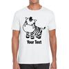 Cute Little Zebra Your Name Safari Animal Zoo Jungle Mens Tee Top