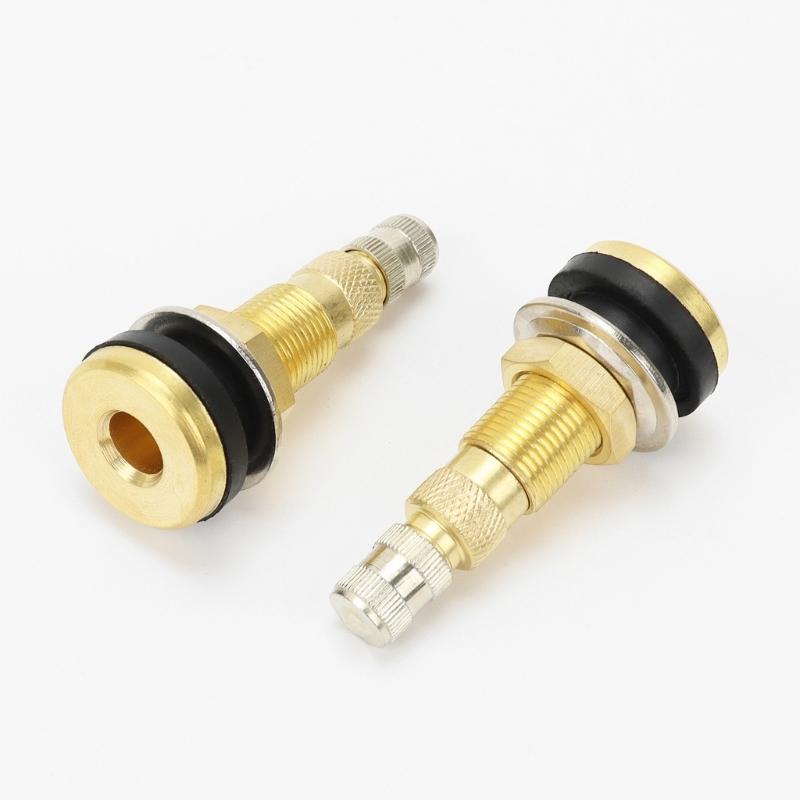 Tubeless Tire Stem TR618A, Brass Mount In Wheel Stem with Rubber Grommet Structure for Replacement Maintenance
