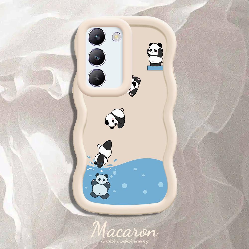 

Окрашенный узор Big Wave Edge Мягкий силиконовый материал Macaron чехол для телефона противоударный защитный резиновый чехол для OnePlus Vivo Motorola Moto Motorola Moto G84 белый