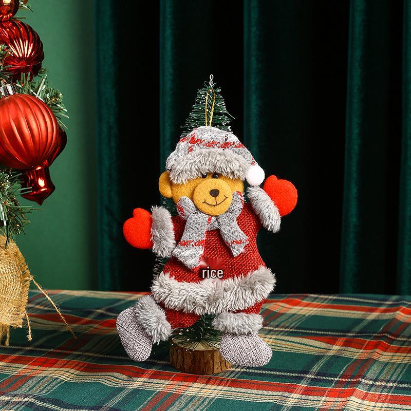 Santa Claus Fabric Doll Ornaments - Christmas Tree Decorations & Small Gift Pendants