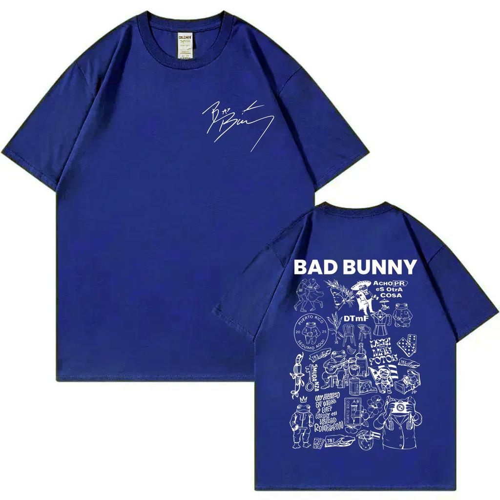 Rapper Bad Bunny Album Print Tshirts Men Women Clothing Harajuku Hip Hop Tshirt Summer Fashion Casual Short Sleeve T Shirts