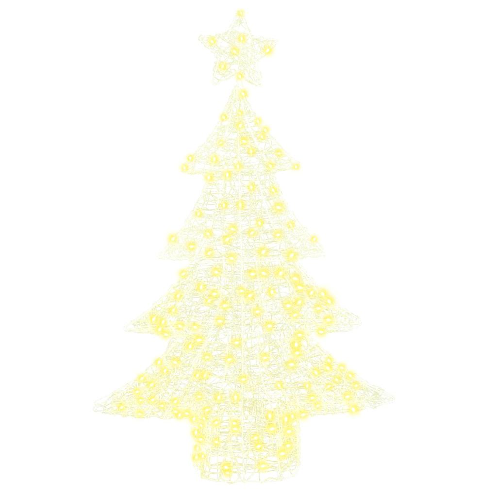 Christmas Tree with 100 Warm White LEDs 120 cm Acrylic