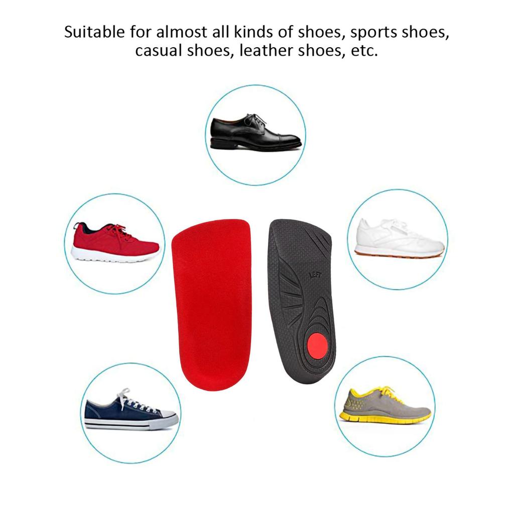 Soft Comfortable Breathable Arch Insoles Shoes Insole Sneaker Insert Cushion (S)