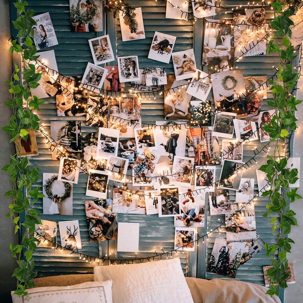 Fake Green Ivy Artificial Houseplant Natural Feel Waterproof With Iron Wire High Durability Artificial Leaf Leaves Artificial Wisteria Twig Vine Plant