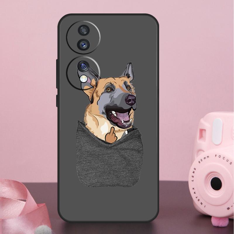 German Shepherd Dog Cartoon Case For Honor 400 Pro 200 50 70 90 X9a X9b X9c X9d X8a X8b X8c Magic 7 Lite 5 6 8 Pro Cover