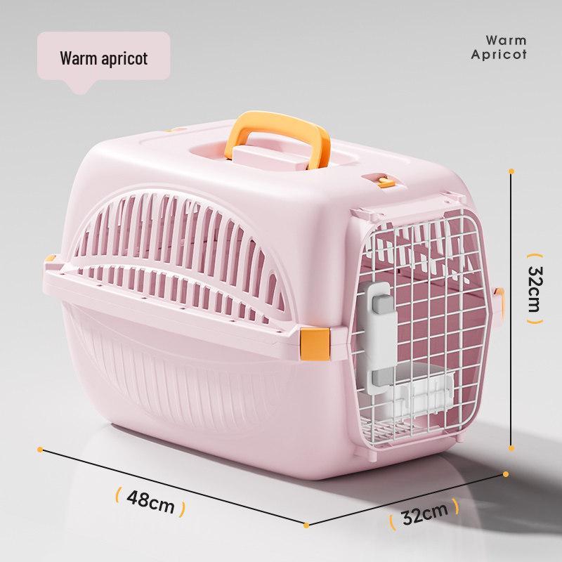 Transporteur de Chat Portable pour Avion – Cage en Plastique Portative pour Chat et Chien