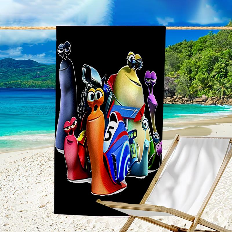 proof beach towel with a Turbo pattern - soft,absorbent,quick-drying,machine washable - perfect for swimming,camping,bathing