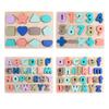 Early Education Alphabet Number Puzzle Mathematics Kids Puzzle Toys 3D Wooden Board  Children Baby