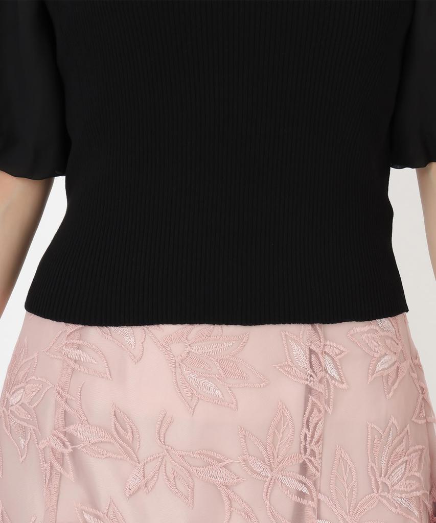 Mishmash Balloon Short Black Women's Knit/Sweater, Bustier, Layered, Versatile, Sleeve,