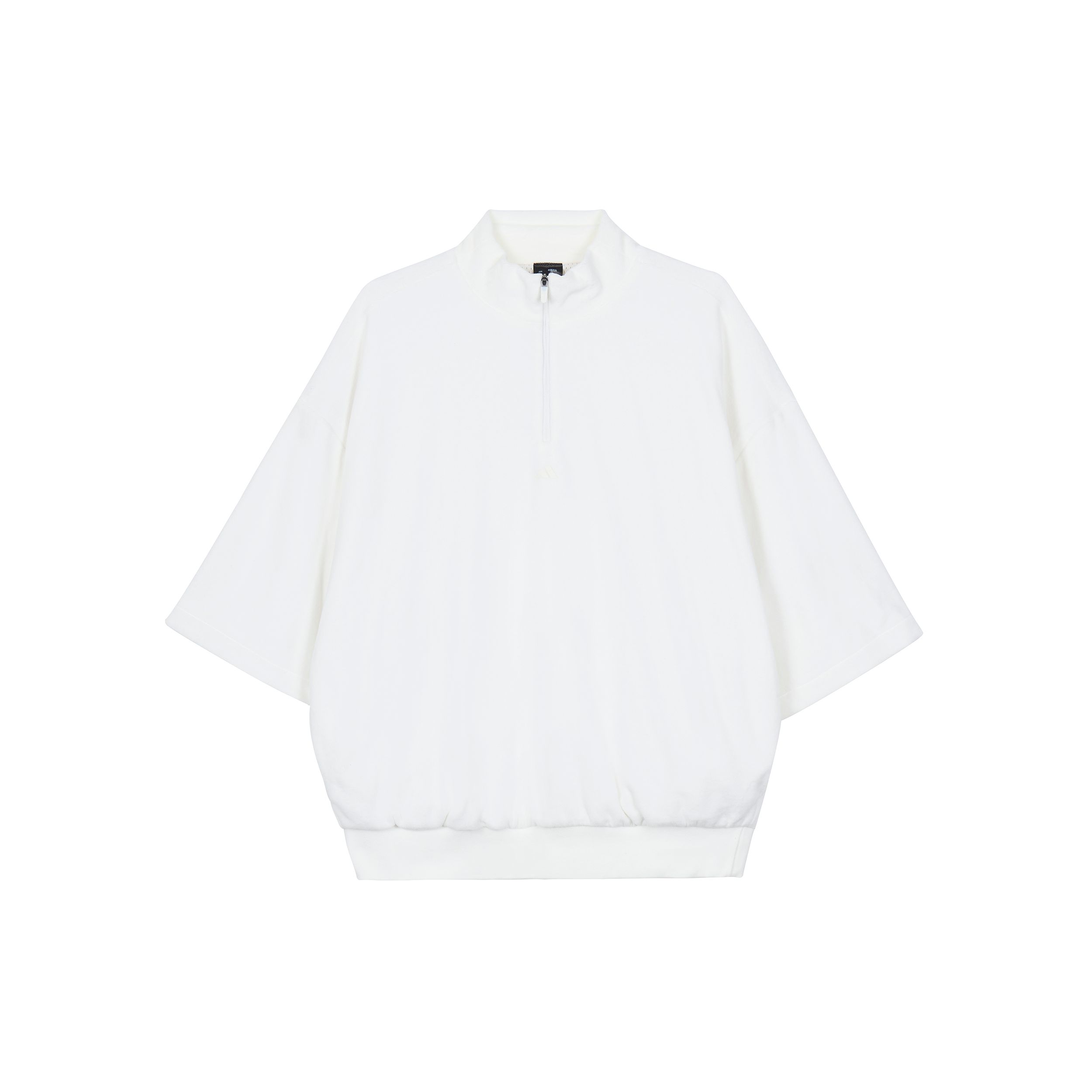 Adidas Originals One Basketball Velour Half Zip Sweatshirt Unisex White IA1991 S