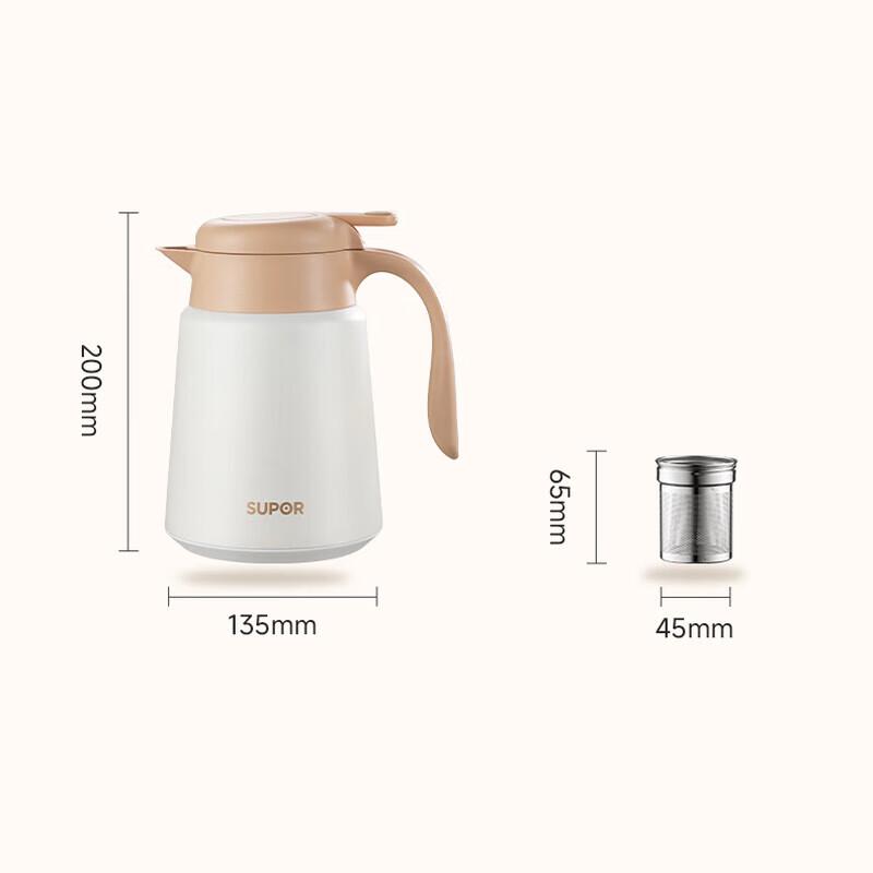 Supor 1.0L Vacuum Insulated Tea Pot with Infuser