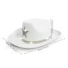 Sparkly Star Western Hat Rhinestone Cowgirl Hat Fashion Jazz Cap  For Dress-Up Party Festival