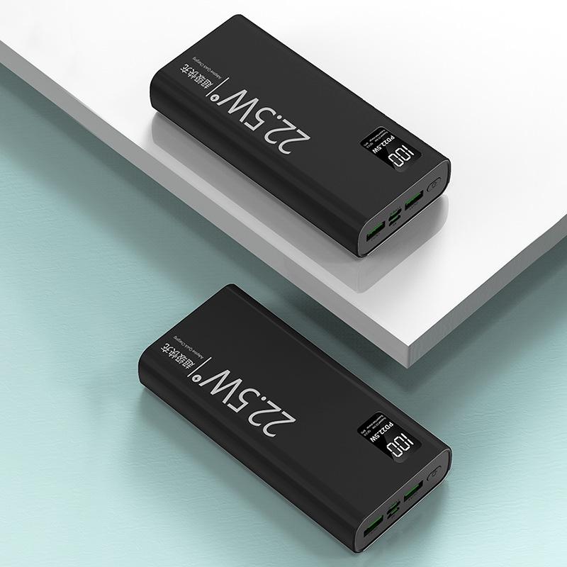 

22,5 Вт быстрая зарядка 30000 мАч внешний аккумулятор для Huawei и Apple с индивидуальным логотипом 20000mAh чёрный