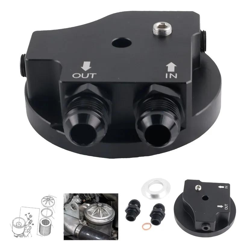 Easy Install Oil Filter Cap With Oil Cooler Fittings for BMW M50 S50 S52 S54 E36 E46 Aluminum Replacement 11421711075