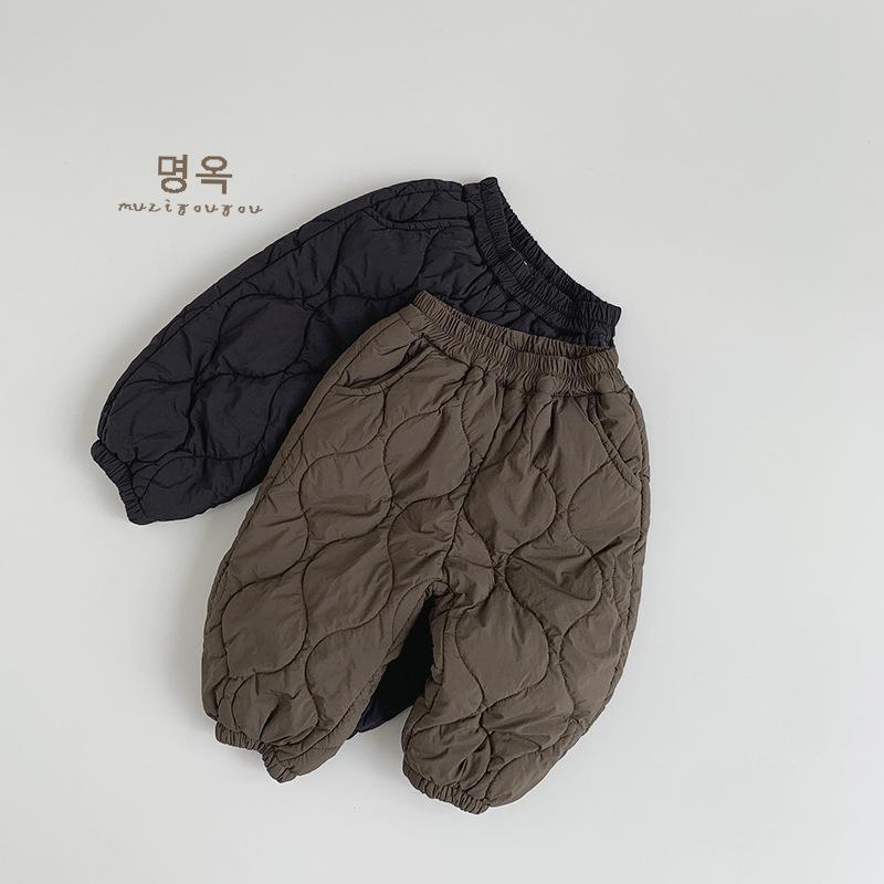 Unisex Baby Kids Korean Style Warm Solid Casual Outdoor Pants