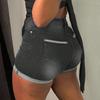 Women's Color Jeans Stretch Slim Fit Distressed Denim Shorts