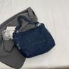 Borsa in Denim Grande Capacità Borsa a Tracolla da Donna Borsa Messenger da Studente Borsa Tote