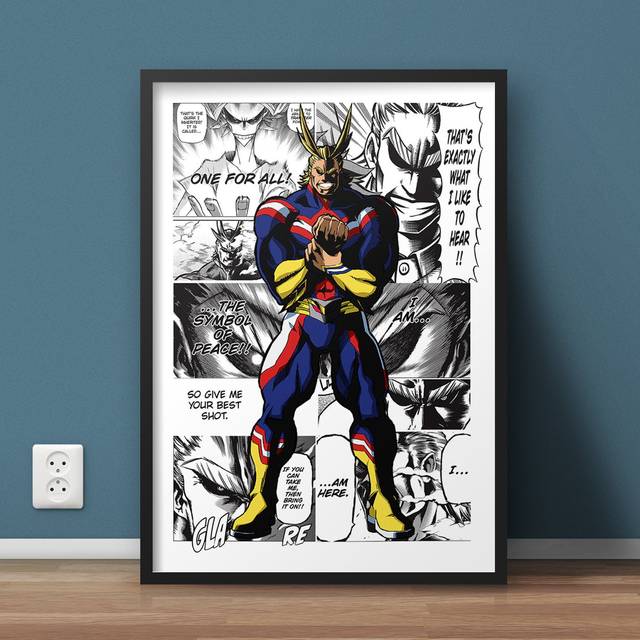 Japanese Anime, My Hero Academy Poster, Cartoon Poster, Canvas Painting