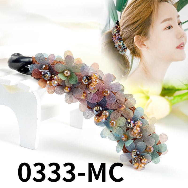 New Juan yarn flower hair clip Korean banana clip crushed ponytail clip coiled hair twist clip headdress YSL