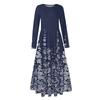 Women's  Floral,Gradient Print Midi Boho Dress Casual Long Sleeve Flowy Smocked Dresses With Pocket  Holiday Dresses for Women