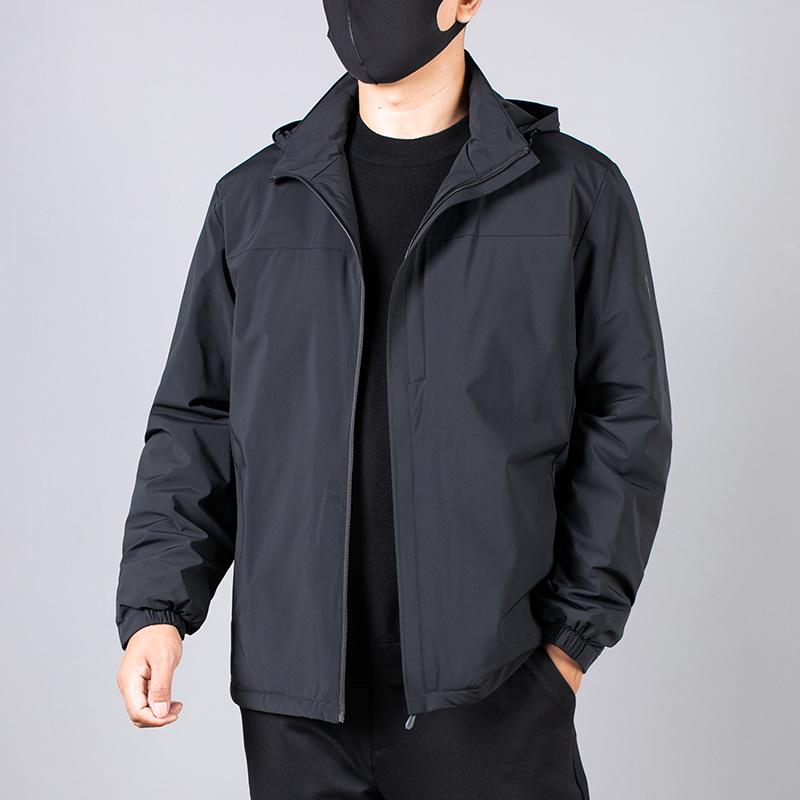 

Men s Plus Size Quilted Cotton Jacket - Autumn/Winter Lightweight, Extra Large, Loose Fit 4XL (160-170kg) чорний