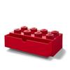 LEGO Desk Drawer, 8 Drawers, Large Size, 32 x 16 x 11.5mm, Available in 5 Colors (Red)