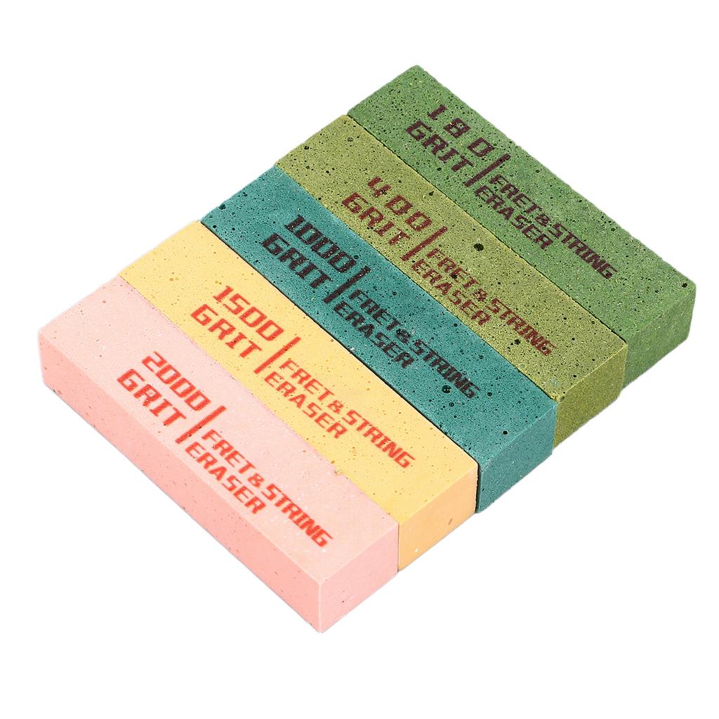 5Pcs Fret Eraser Dust Cleaner Fretboard Scrubber String Polishing Tool for Repair Maintenance