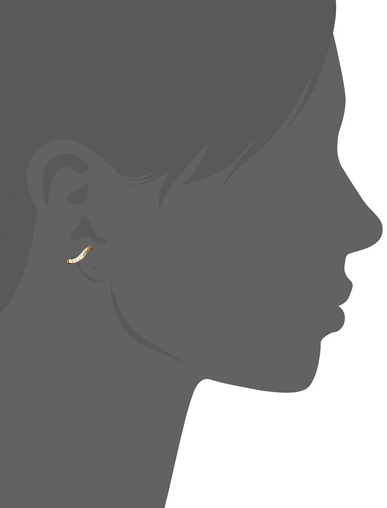 ESTELLE Silver Yellow Gold Plated Cubic Zirconia Ear Cuff (Single) 0777-0006-0000-0000